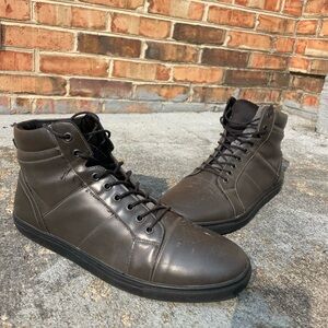 Dark gray casual shoes men